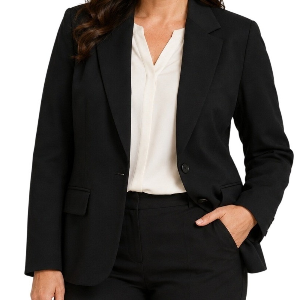 Pendleton Black 100% Virgin Wool Buttons Blazer Women's 12